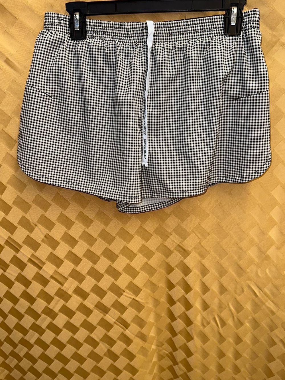 Jadelynn Brooke Black and White Gingham Athletic Shorts